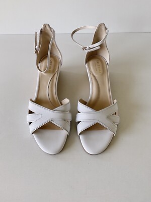 ✨New COLE HAAN Hana Grand Os Leather Wedge Sandals White Womens Size 9 NWOB  $150 | eBay