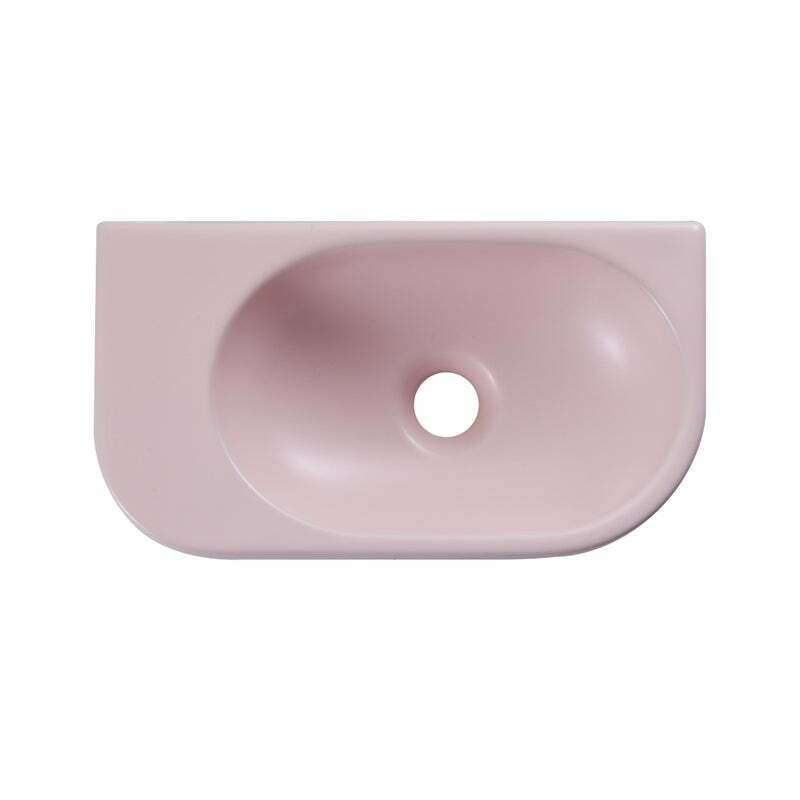 Mito White Porcelain Wall-Hung Bathroom Basin Vanity With Pop-Up Plug & Trap Kit 7 thumbnail image