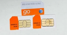 Lot of AT&T Go Phone Standard SIM Card GSM 4G LTE 2FF Micro SIM Never Activated