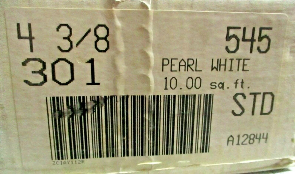 1 azulejo de pared Florida 545 EE. UU. FT 4-3/8" con hoyuelos blanco perla sobre cerámica beige de colección Foto 3 de 4
