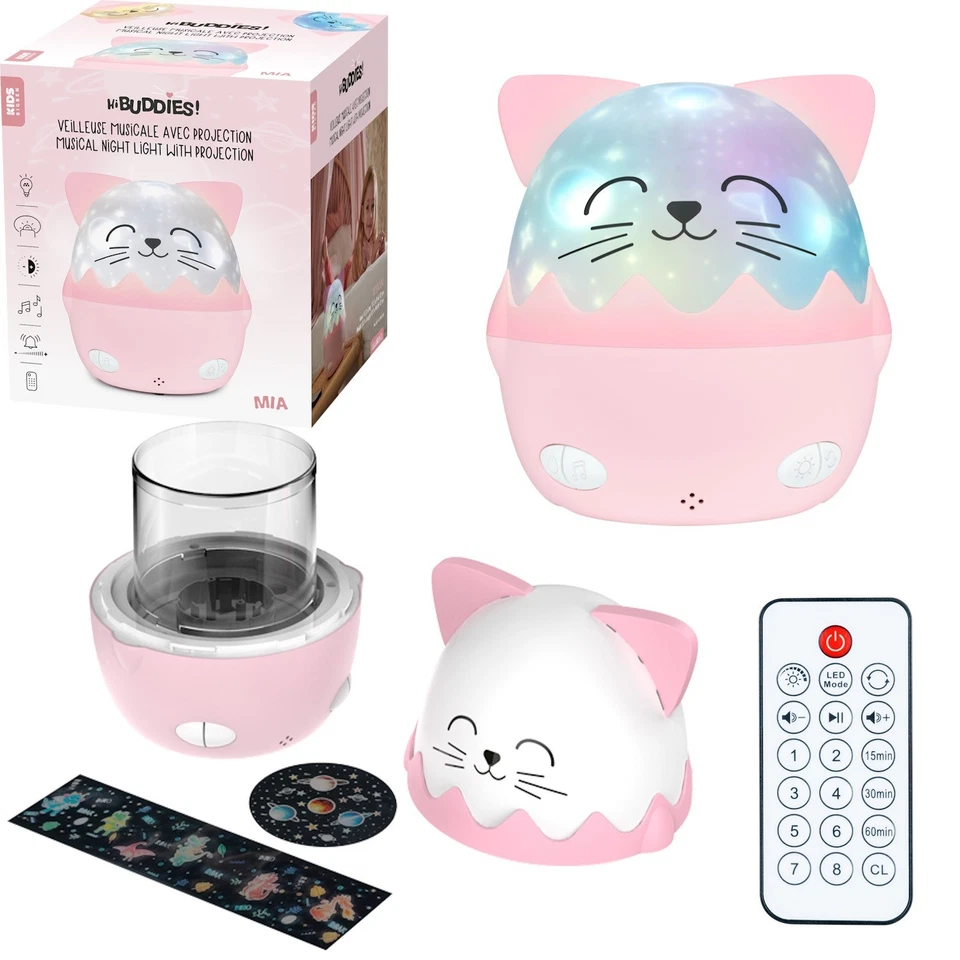 BIGBEN KIDS MIA LUCE NOTTURNA MUSICALE PER BAMBINI CON PROIEZIONE RICARICABILE
