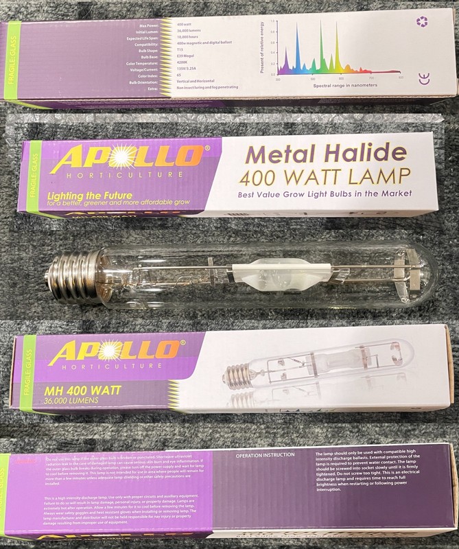 apollo MH 400 watt grow bulb