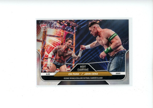 CM Punk / John Cena #78 2025 Topps Now WWE card