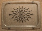 VTG 1960s LaVada Tv Tray Clear Lucite Regal Floral Gold Specks SEE DESCRIPTION — photo 1