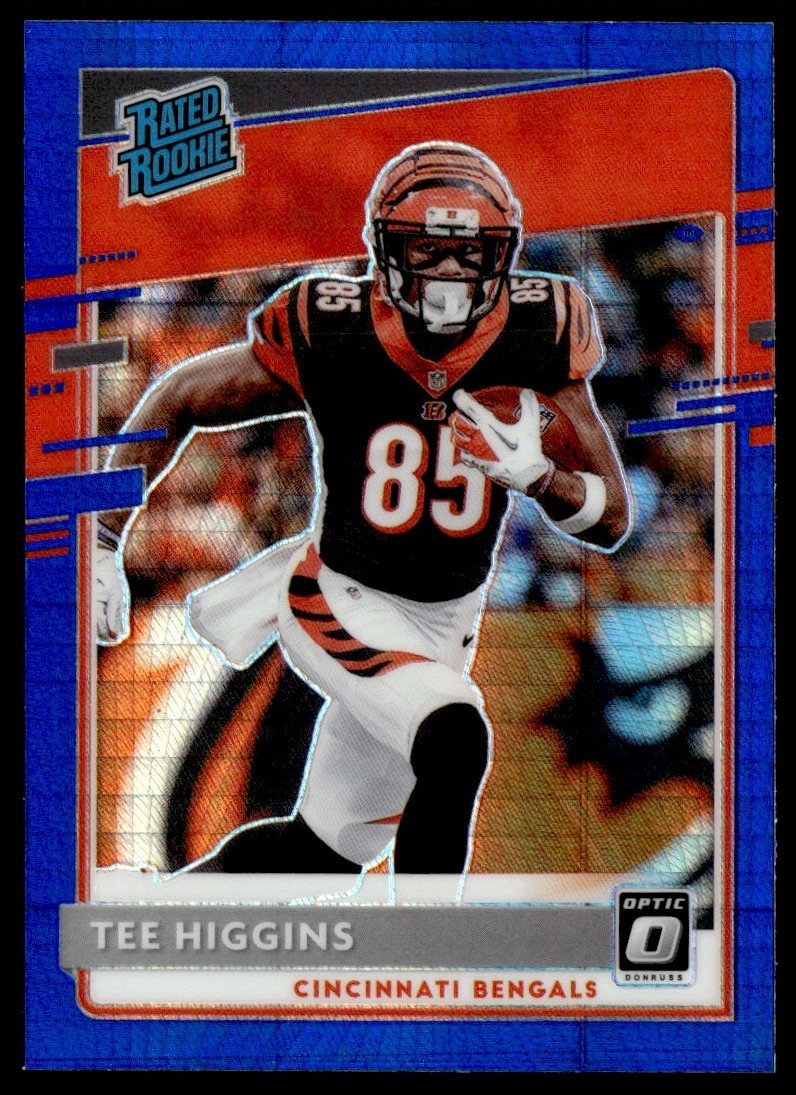 2020 Donruss Optic Blue Hyper Rated Rookie Tee Higgins #160