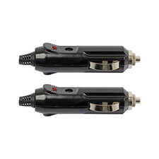 2pack 12v Male Car Cigarette Lighter Socket Plug Connector Us
