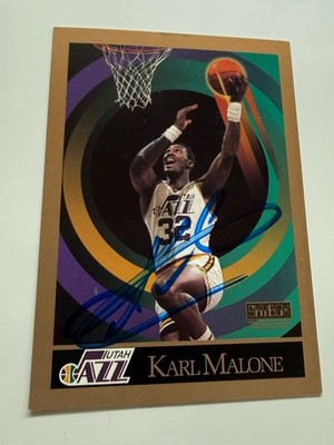 1990-91 Skybox Karl Malone #282 Signed Autographed Card In Person Jazz