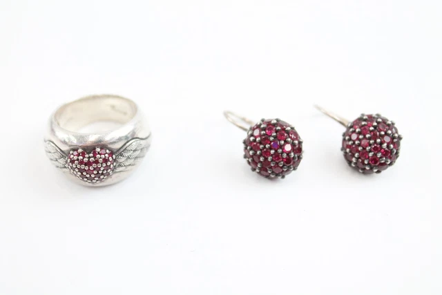 19 Sterling Silver Thomas Sabo Jewellery Flying Heart Stone Set Matching (17g)