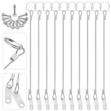 20Pcs 11 Inches Lanyard Cable Set 10Pcs 304 Stainless Steel Safety Tether Wire