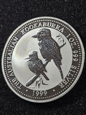  1999 1 Australia Perth Mint 1 Oz .999 Silver Kookaburra Australian Coin