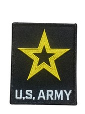 US Army Star Logo Embroidered Iron On Patch - 71-F
