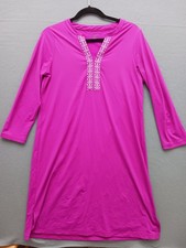 Lands' End Women Beach Cover-Up Size S Pink Solid Tunic