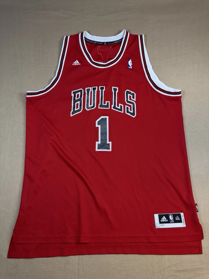 Camiseta deportiva Derrick Rose Chicago Bulls Adidas Swingman roja NBA para hombre longitud XXL +2 Foto 2 de 4