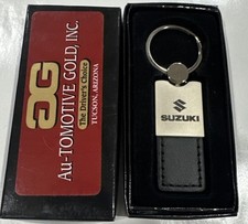 Suzuki Black Leather Key Chain Licensed Product