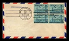 US COVER AIR MAIL 25C FIRST DAY ISSUE SCOTT C36 BLOCK OF 4 ADDRESSED