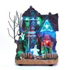 Valery Madelyn Halloween Village for Home Decor, Lighted Halloween Decoration wi