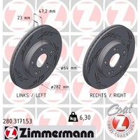 2X Zimmermann 280.3171.53 Bremsscheibe FüR Honda FR V Civic BE FN FK FD FA