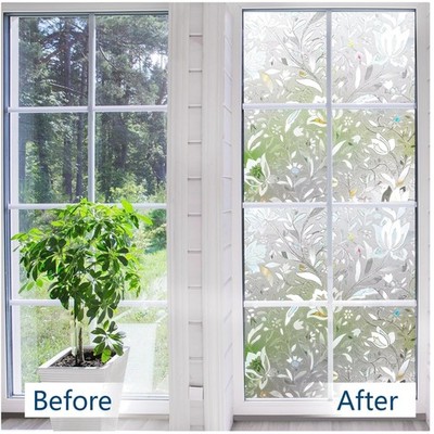 Floral Privacy Window Film 24x78.7 inches