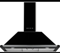 Smeg KT90BLE 90cm Victoria Chimney Cooker Hood, Black