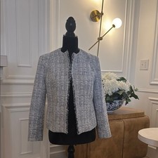 Women's Tweed Jacket - Gray/Blues