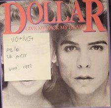Dollar Give Me Back My Heart Vinyl Record 7" VG+/VG+ BUCK3 1982