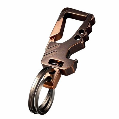 Heavy Duty Double Key Ring Key Chain Bottle Opener Tool with Quick Release