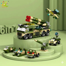 MOC Generic Mini 6-In-1 Veisculo Militar De Ataquer Building Blocks Set (135Pcs)