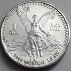 Mexico Libertad 1992, 1 Oz.999 Fine Silver Coin, Libertad Gordita Plata KEY-DATE — photo 3