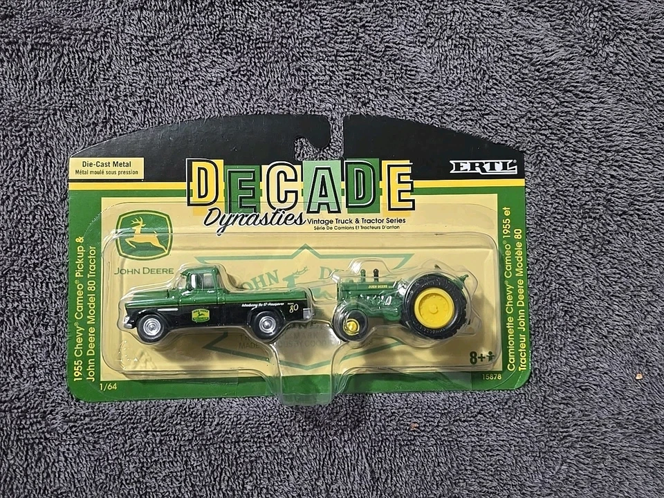 ERTL Decade Dynasties 1/64 John Deere Model 80 Tractor 1955 Chevy Cameo Pickup - Image 2 of 4