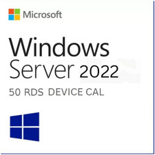 RDS CALs - Remote Desktop Services For Windows Server 2022 50 Device Connections