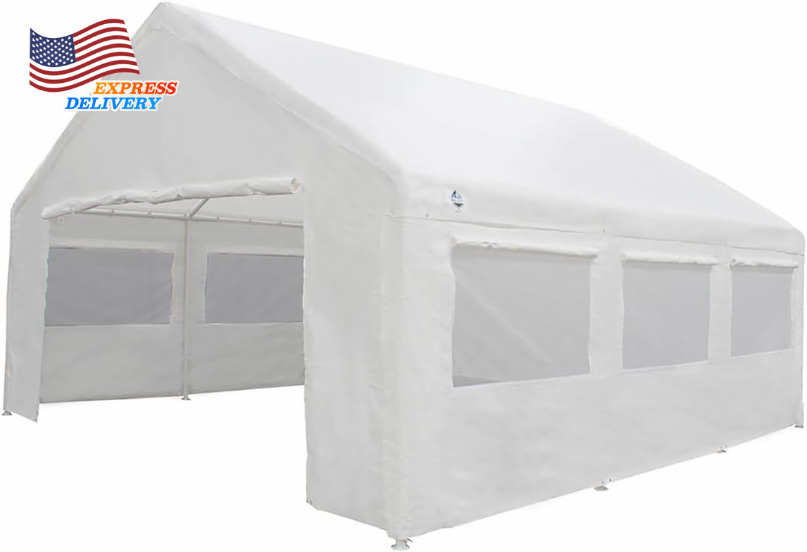 18Ft X 20Ft Enclosure Sidewall Kit W/Flaps & Screen 2 Zipper