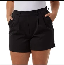 32 Degrees Cool Women’s Pull-On Shorts Navy, Large, Pockets, Belt Loops, Stretch