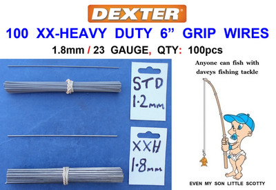 100 DEXTER XX DOPPEL SCHWERLAST 6 ZOLL GRIFFDRÄHTE DCA BLEI GEWICHT ABREISSFORM
