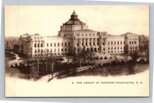 Vintage Library of Congress Washington D.C. Postcard by Foster & Reynolds