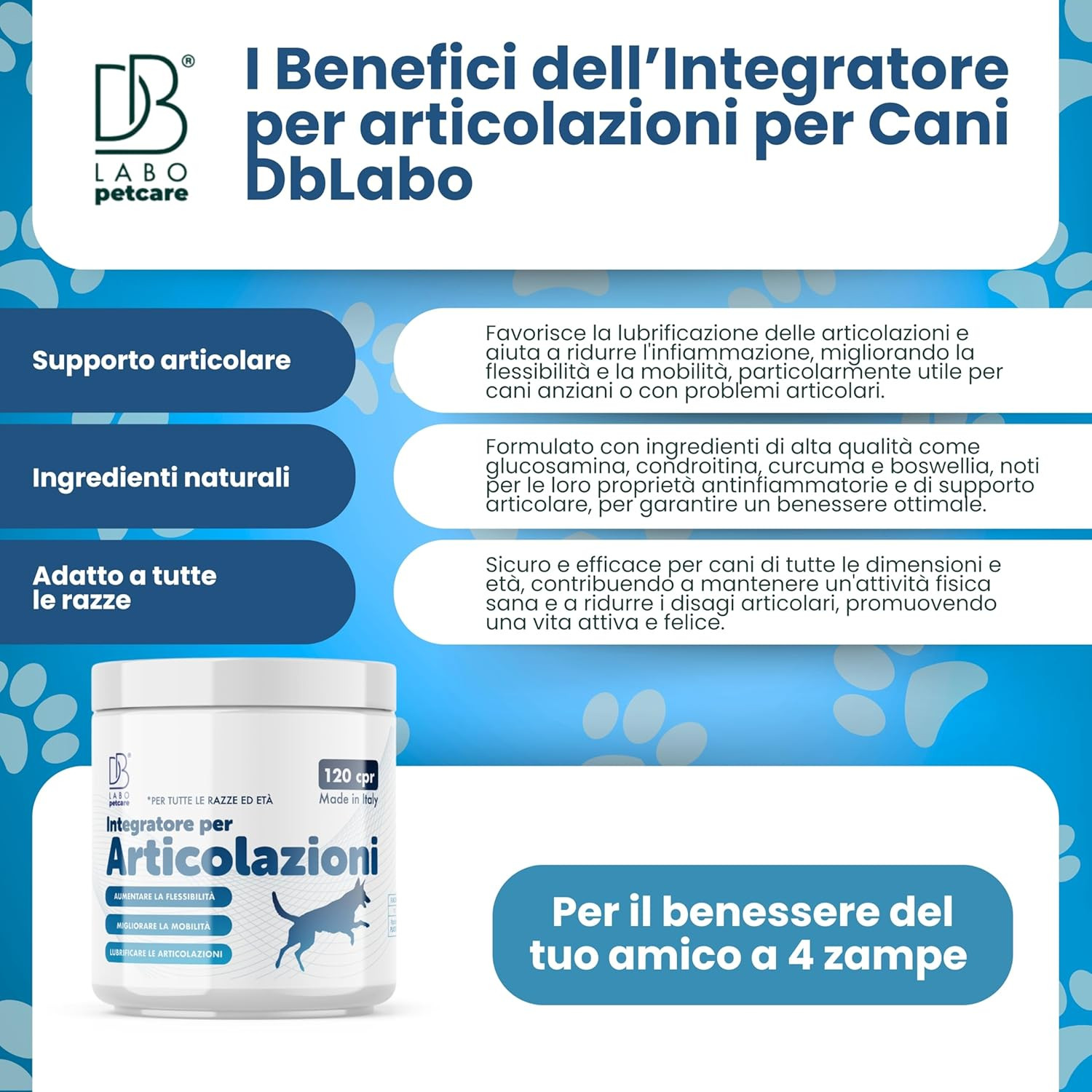 Integratore Articolazioni Cane 120 CPR Joint Care V - Supporto Mobilità - 2
