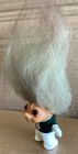 Vntg. Dam mascot 3” WHITE AND GREEN, NO CRACKED EYES, chipped paint on foot — photo 3