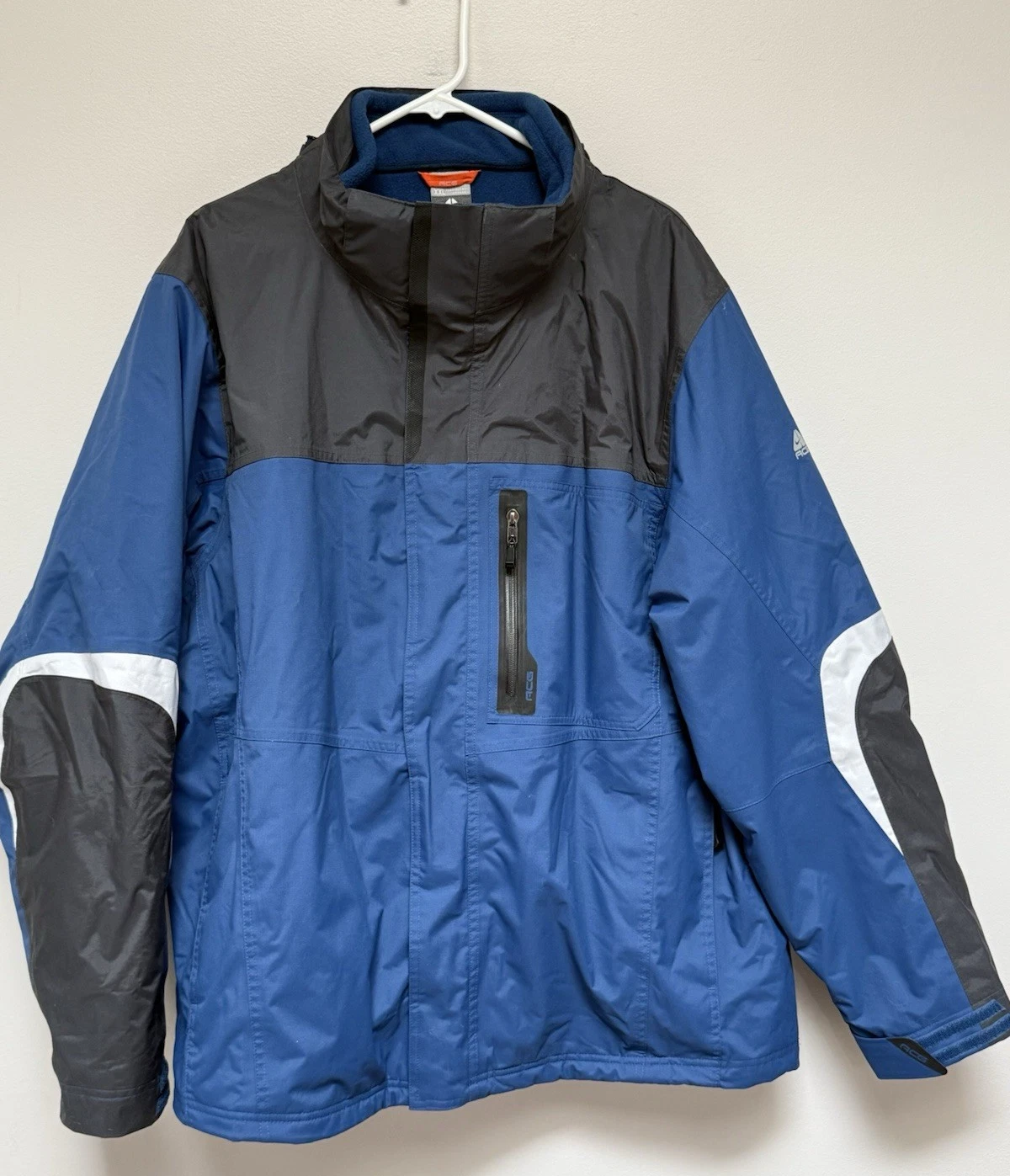 NIKE ACG Mens 3-in-1 Coat + Blue Zip Out Fleece XXL Layer 3 Storm Fit *no hood