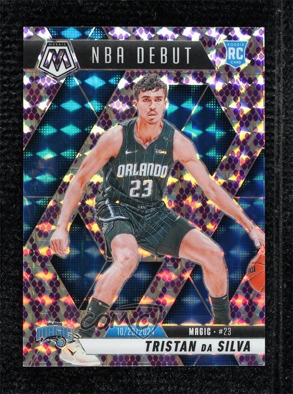 2024 Mosaic NBA Debut Purple Snakeskin Prizm /24 Tristan da Silva #266 Rookie RC