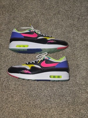 Nike Air Max 1 Black Hyper Pink Opti Yellow CZ7920 001 Men s 9 w/ Box