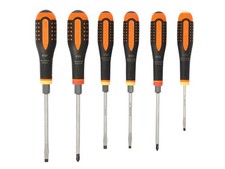 Image of Bahco ERGO Through Blade Screwdriver Set 6 Piece Slotted & Phillips BE-9881TB