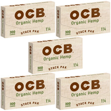 Ocb Organic Hemp Rolling Paper 1 14 Stack Pak 300 Leaves Per Pack 5 Booklets Ocb Organic Hemp Rolling Paper 1 14 Stack Pak 300 Leaves Per Pack 5 Booklets