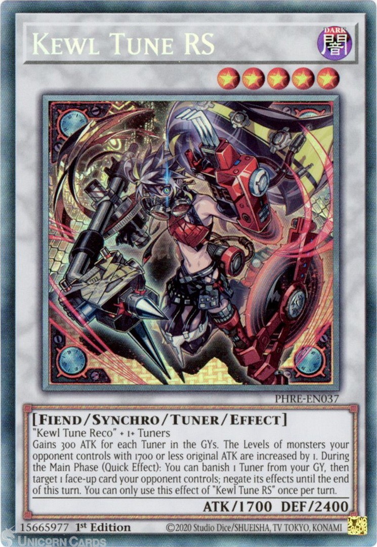 PHRE-EN037 Kewl Tune RS : Collector's Rare 1st Edition Mint YuGiOh Card