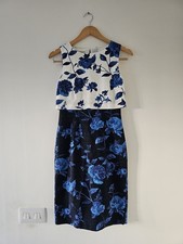 Hobbs , Blue, Floral Print Formal Occasion wedding Pencil Dress  size 6. NWOT