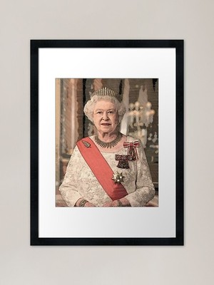 Gott schütze die ewige Königin. Kunst Scr gerahmtes Wandbild Poster Leinwanddruck Bild
