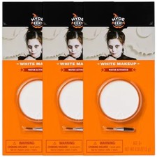 Lot of 3   Hyde and EEK Halloween White Makeup Water Activated Face Paint Pot