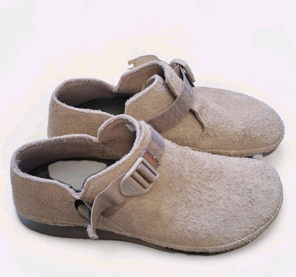 Chaco Paonia Clogs Shoes Teak Beige Wool Suede Mens Size 13