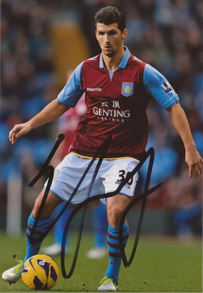 ASTON VILLA ERIC LICHAJ SIGNED 6x4 ACTION PHOTO COA eBay