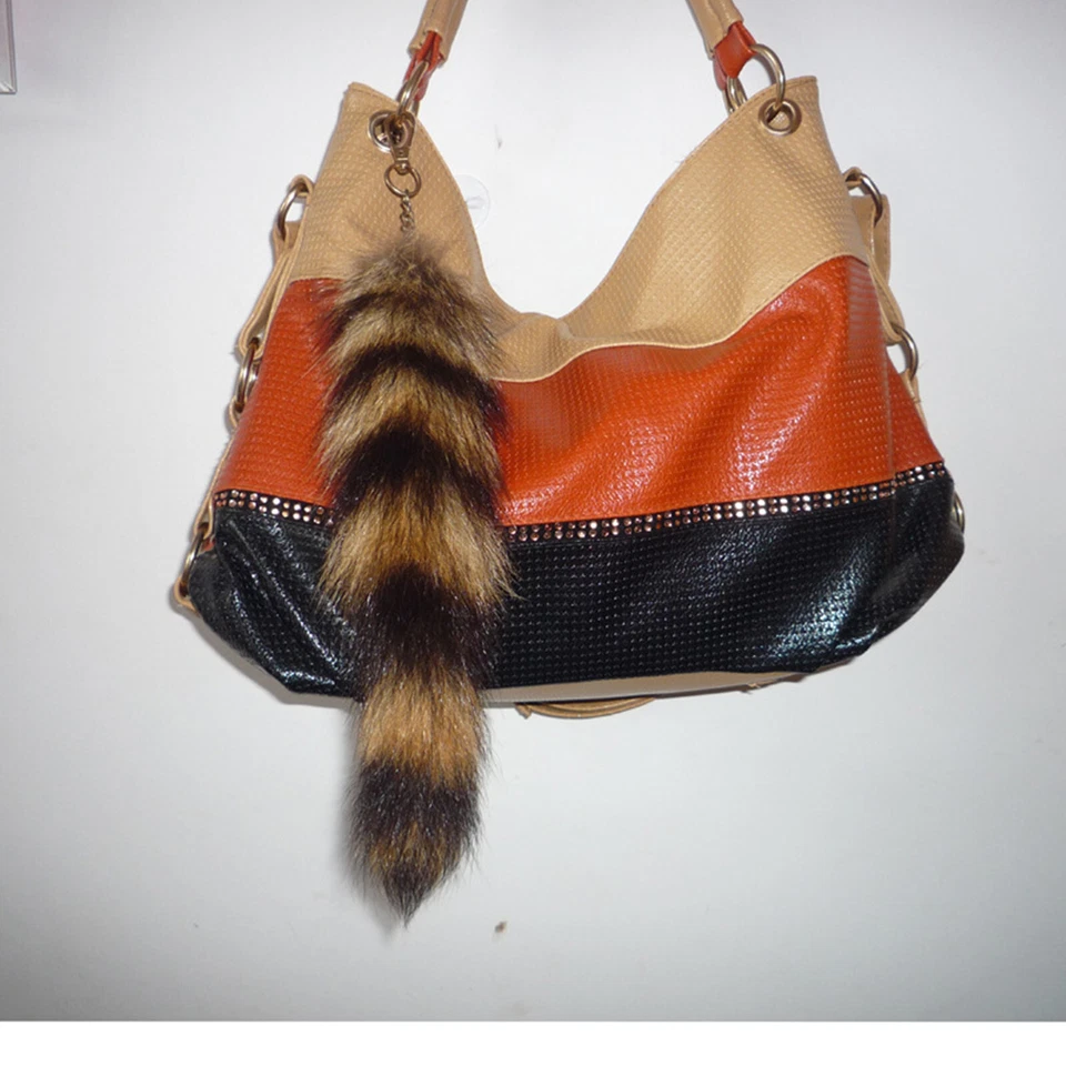 Real Fox Tail Fur Keychain Tassel Bag Charm Key Ring Cosplay Toy Handbag Charm - image 3 of 4