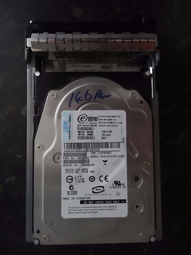 146 Go 15 000 tr/min SAS 3,5 POUCES avec Caddy Dell pour MD1000 MD3000 MD3000i Poweredge - Photo 3/9