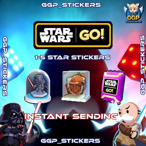 Mono_Poly_Go!  1-2-3-4-5 ⭐️Star Stickers Cards Album⭐️ |🎮 Instant Delivery 🎲